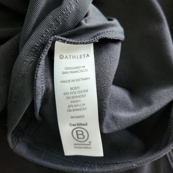 Athleta long sleeve black sheer floral crop top size Small - Picture 7 of 7